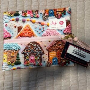 Makeup junkie holiday small flat lay bag with Tassel